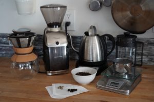 Burr Grinder and every thing needed for a great cup of coffee